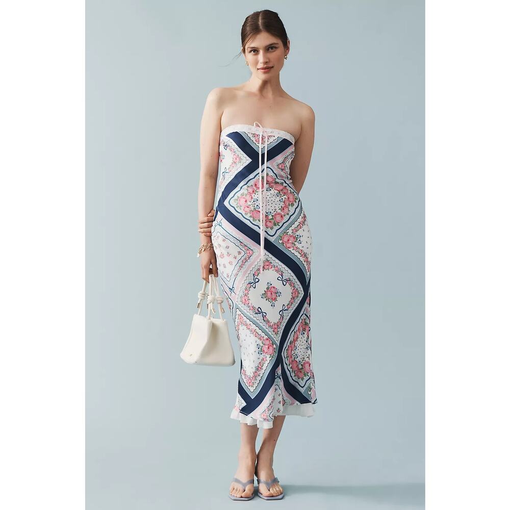 NWT Anthropologie For Love & Lemons Daisy Mae Strapless Midi Slip Dress $269 1X - Picture 2 of 4